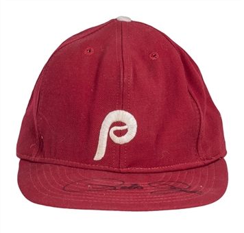 1979 Circa Pete Rose Game Used & Signed Philadelphia Phillies Hat (J.T. Sports & Beckett LOA)